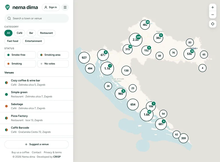 Nema dima app screenshot 1