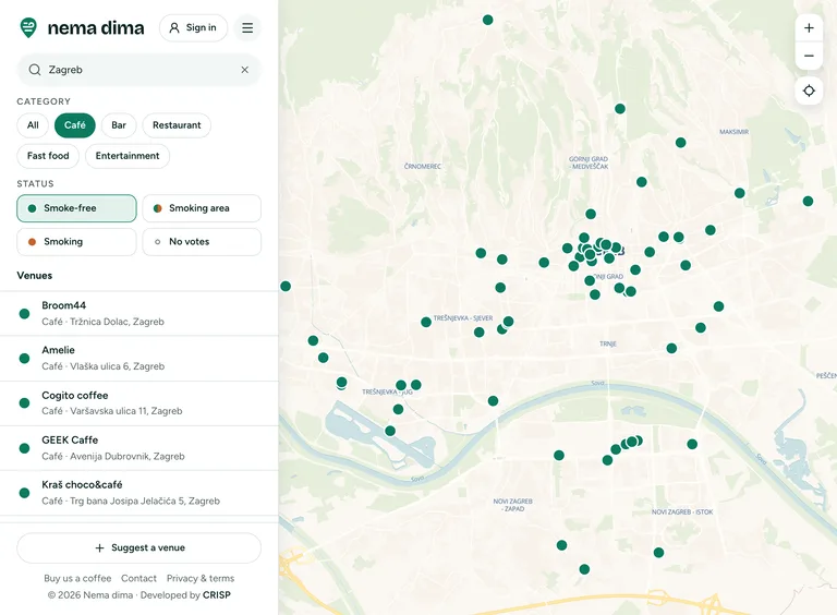 Nema dima app screenshot 2